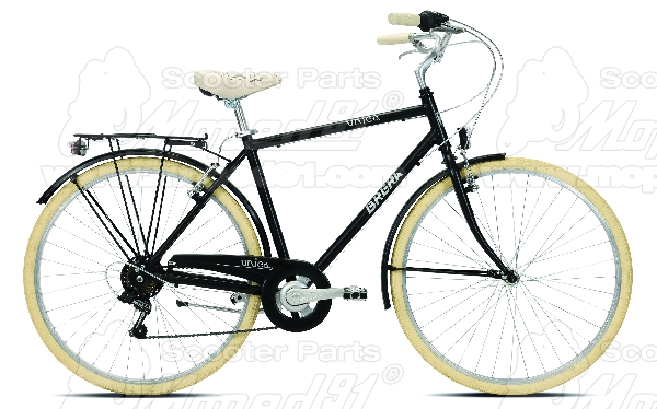 BRERA UNICA MAN Kerékpár 28"  7 seb. 52-es váz Nero--Fekete ( súly:14 kg)