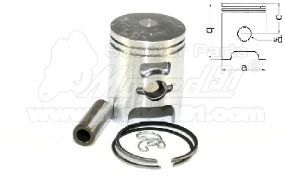 dugattyú 39.00 HONDA BALI 50 / DIO AF18/25 / DIO ZX / DIO ZR / SFX komplett MSP