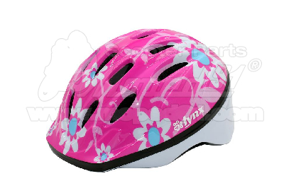 kerékpár fejvédő FLOWER, XS (48-50), gyerek, virág mintás pink, LYNX