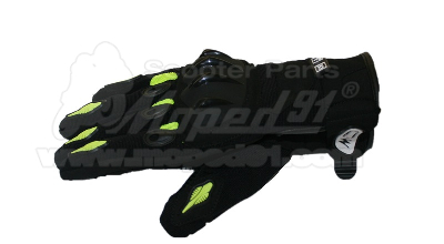 Rękawiczki motocyklowe "MIAMI" rozmiar: XXXL, długie rękawy, czarny neon, certyfikat CE, wzmocnione wzmocnione ochraniacze ramion z wbudowanymi wentylatorami, wewnętrzna część dłoni z antypoślizgową powierzchnią oraz wzmocniona część dłoni i poduszka w na