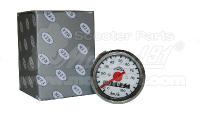 kilométeróra SIMSON SCHWALBE KR51 / SPERBER / STAR fehér d:48mm 100 km/h speciáls verzió (340150) Német Minőség EAST ZONE