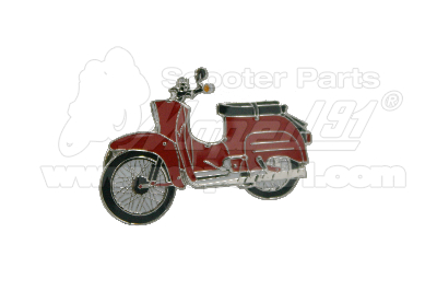 kitűző SIMSON KR51 / 1 Schwalbe - piros MZA
