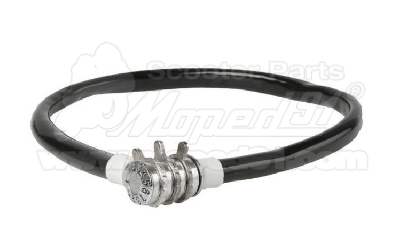 BICYCLE Combination Cable Lock (500mm), steel rope with plastic cover LYNX German Quality