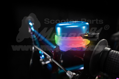 kerékpár csengő kék, színes led világítással BRIGHTZ