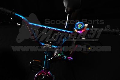 kerérkpár csengő kék, dinós, színes led világítással BRIGHTZ