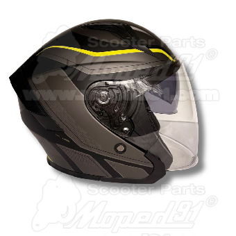 bukósisak nyitott. BLACK MATT - FLUO YELLOW méret: L MZONE