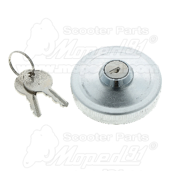 tanksapka SIMSON d: 40mm, zárható, ALU polírozott, két kulccsal (201631) FERO