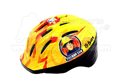 kerékpár fejvédő SAM a TŰZOLTÓ, S (51-54), gyerek, sárga, LYNX