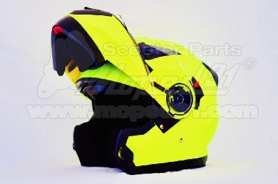 bukósisak felnyitható FLIP UP. NEON YELLOW. Méret: M. MZONE