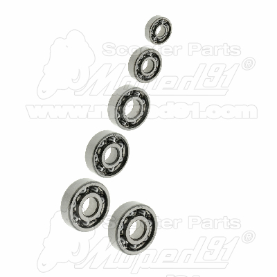 csapágy szett SIMSON készlet: 6201 C3-1db, 6000 C3-1db,  6203 C3-1db, 6302 C3-1db, 6303 C3-2db (090275) MZA