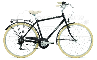 BRERA UNICA MAN Kerékpár 28"  7 seb. 52-es váz Nero--Fekete ( súly:14 kg)